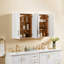 Armoire suspendue en bois avec portes et tablettes-914936425