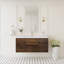 Meuble-lavabo mural simple 48 po avec plateau en résine intégré, 2 armoires, 2 tiroirs à fermeture en douceur et assemblage complet-88594117-88594113