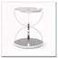 Table d'appoint moderne en verre 19,69 po avec 2 niveaux-1237264827
