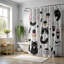 Danaisrtain Black & White Kitties - 1 pièce standard pour douche-1499352769