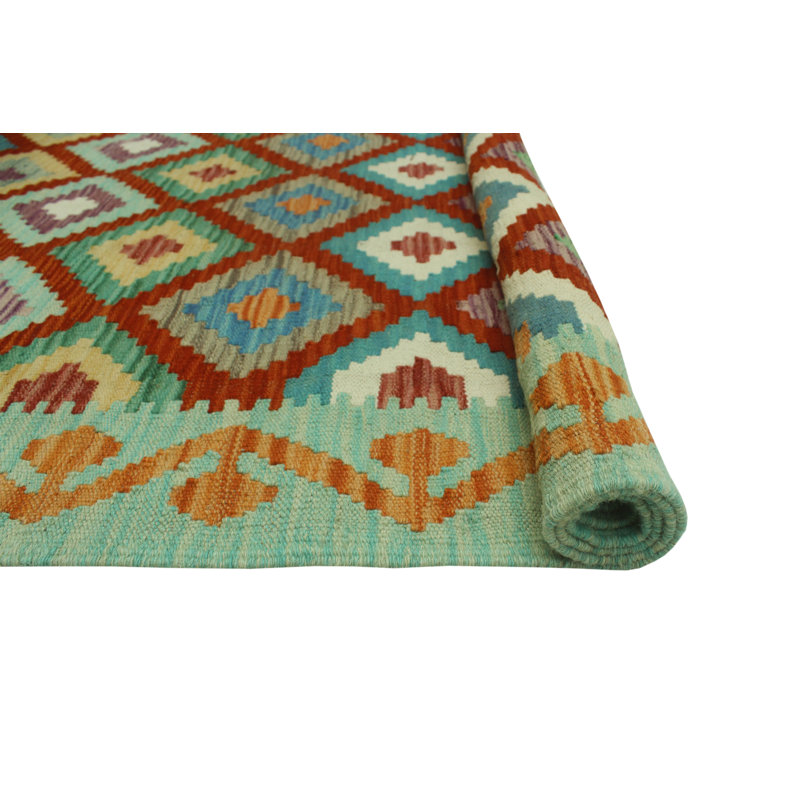 Tapis vert Bousson Kilim Russell