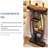 41.3" Industrial Console Table, 4-Tier Rustic Brown Sofa Table With Unique Circle Metal Frame & Storage Shelves, Narrow Entryway Accent Table For Living Room, Hallway, Foyer-201433809