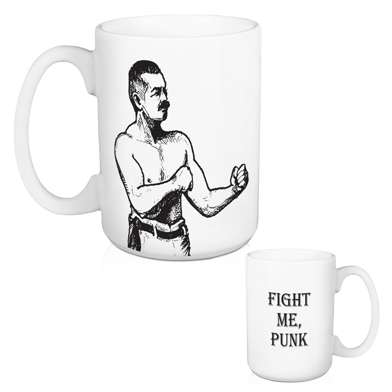 Grande tasse à café combat me punk
