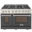 KUCHT Professional 48 in. 6.7 cu. ft. Propane Gas Range Two Ovens - One Convection - in Cement Grey with True Simmer Burners-97805575-97805572