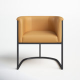 Virgil Faux Leather Upholstered Arm Chair