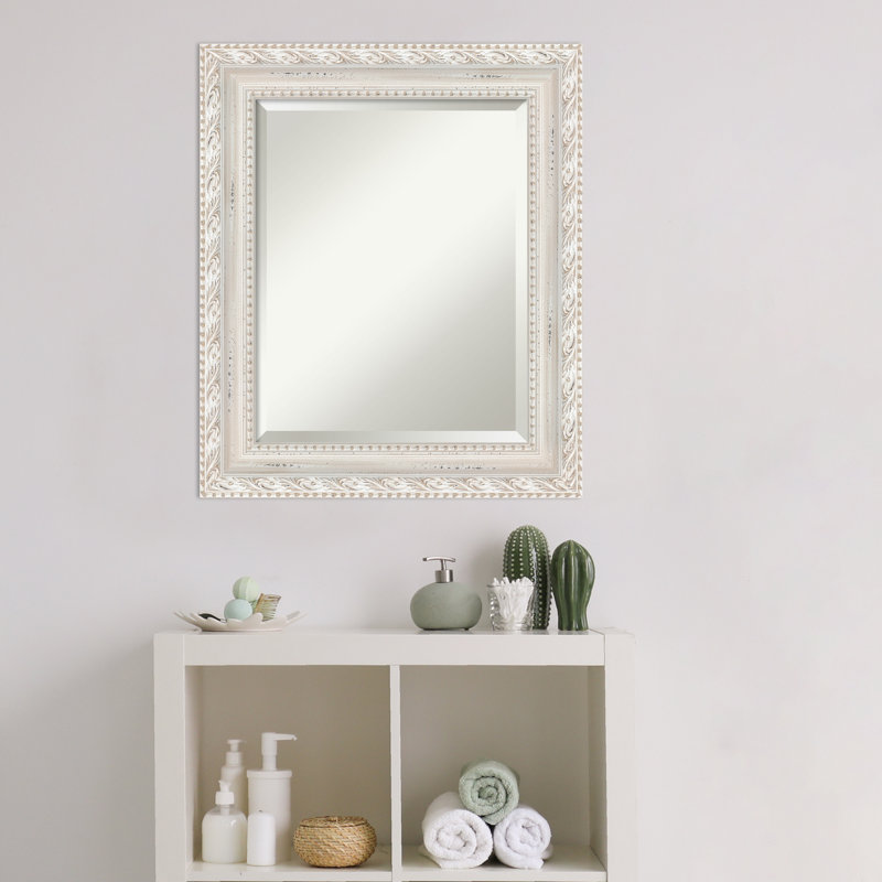 Ander Solid Wood Rectangle Wall Mirror, 25.5" x 21.5"
