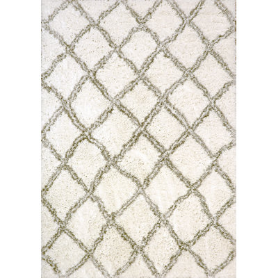 Tapis blanc / argenté Tryon