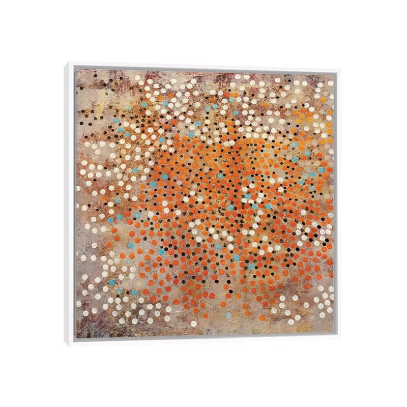 Hive - Painting on Canvas, 66.04 cm H x 66.04 cm W, White Framed