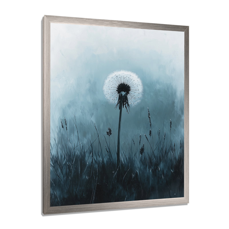 Hubbell - Floral Wall Decor, Argent argent, H 20 po x l 12 po, Reproduction encadrée sans passe-partout