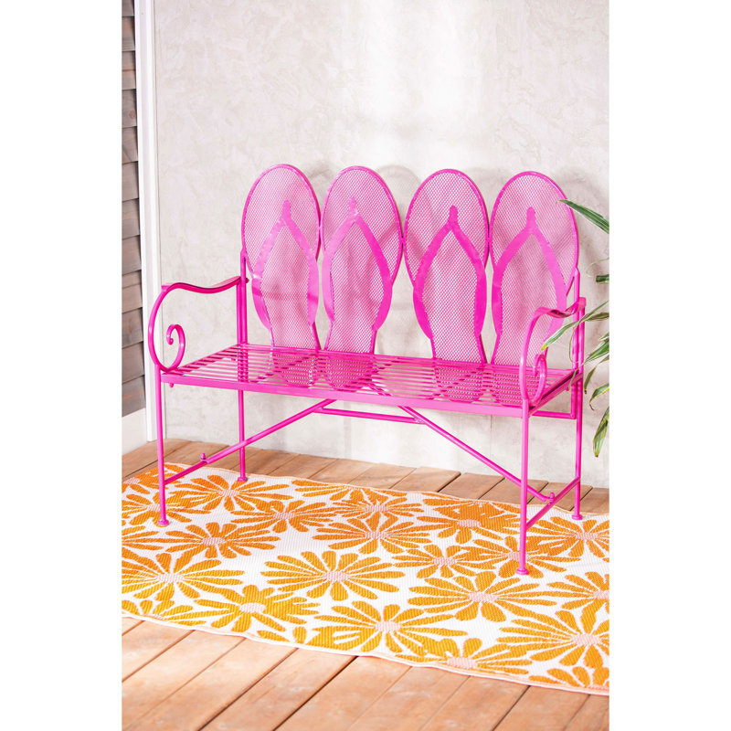 Adilynne Metal Outdoor Bench