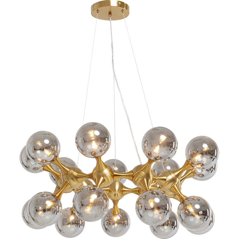 Pendant Lamp Atomic Balls 74cm, Brass, 18