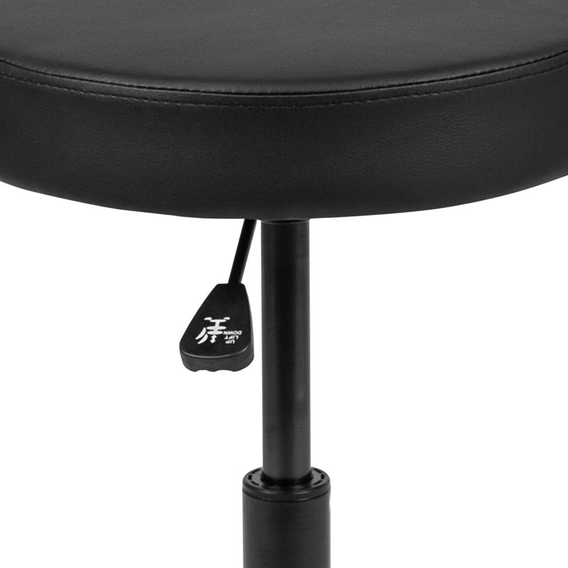 Tabouret de laboratoire à hauteur ajustable à hauteur médicale sans arrière series Gallentine, Noir