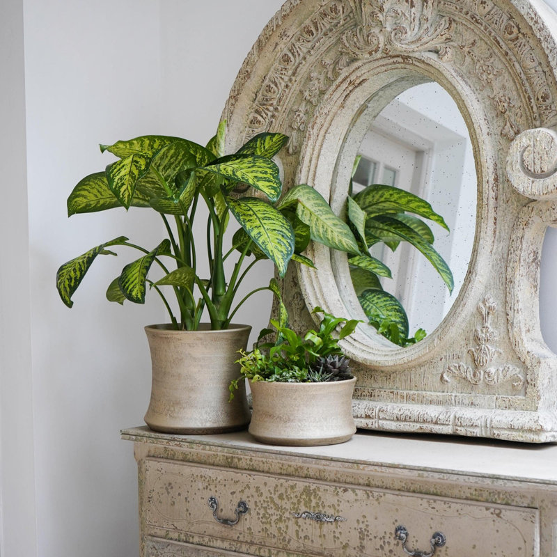 Luxe Ceramic Planter, 24cm H x 24cm W x 24cm D