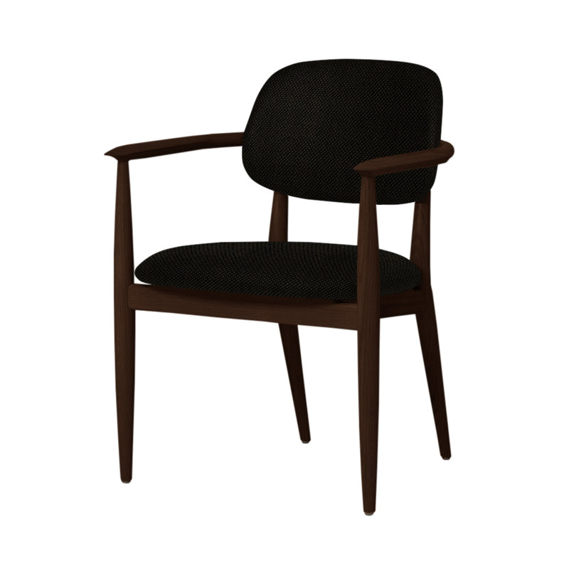 Chaise Slow de Space Copenhagen, Chêne brun foncé, Trio concassé 383