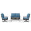 Ensemble de porche pour 4 personnes avec chaises longues pivotantes-758717150