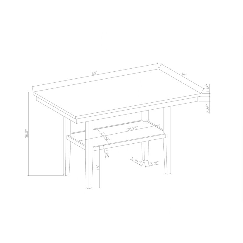 Table de bar Marcello Brown