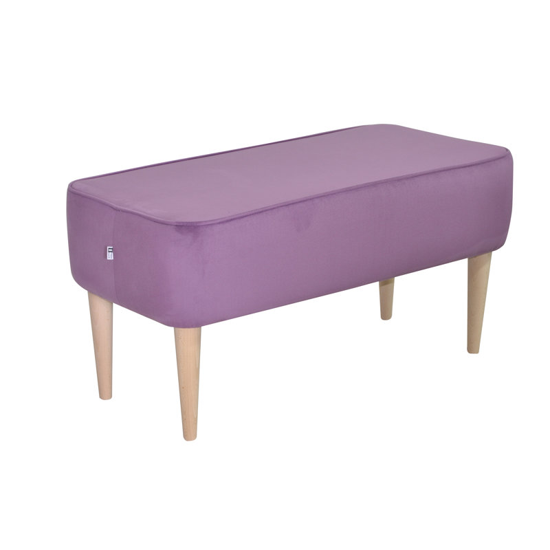 Milo Upholstered Bench, Natural, Purple