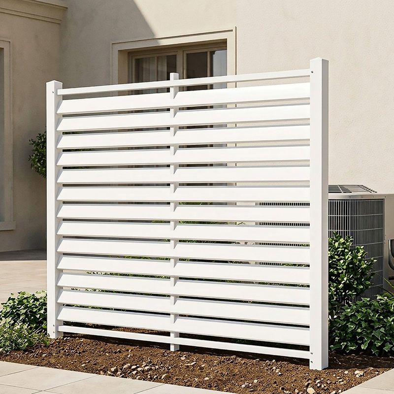 Panneaux de clôture extérieurs en PVC, écran d'intimité autoportant et boîte à fleurs, conceptions de panneaux et de séparateurs solides, plusieurs tailles