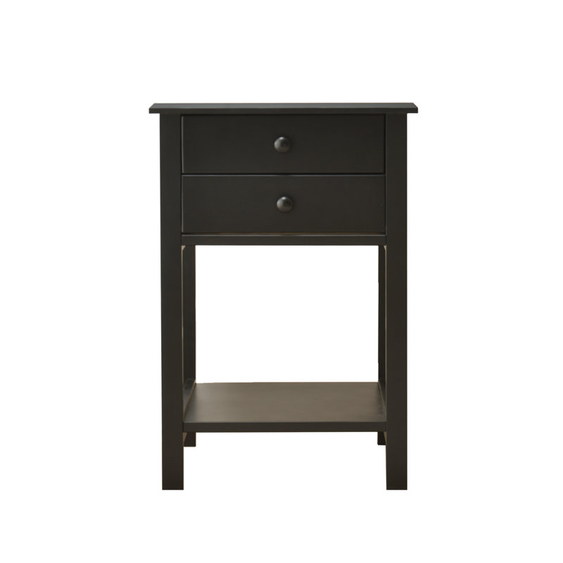 Adaryl 17.7'' W Solid Wood Stand, Black