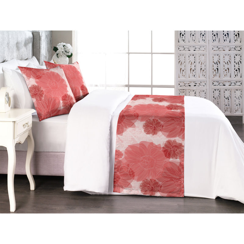 Ensemble de chemin de lit Ambesonne Flowers Boho, Très grand