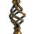 Distressed Antique Bronze Spiral Metal Candle Holder
