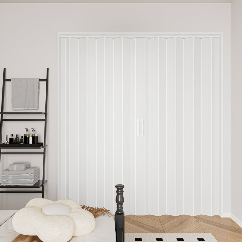 Porte accordéon 79 po, Blanc