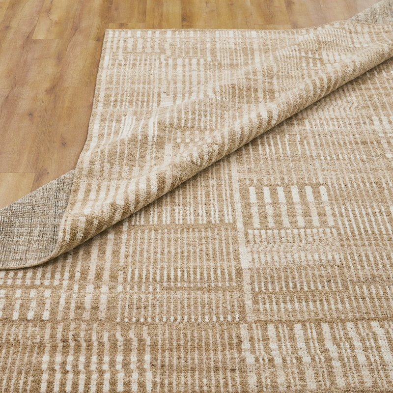 Tapis noué à la main Willeke Harvest, Tan, Rectangle 9' x 12'