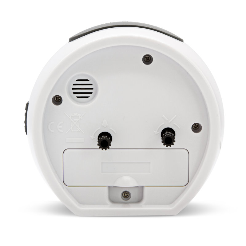 Acctim Grace Non-Ticking Sweep Analogue Bedroom Alarm Clock, White