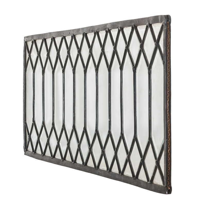 Beveled Glass Window, 9" H x 30" W x 0.25" D