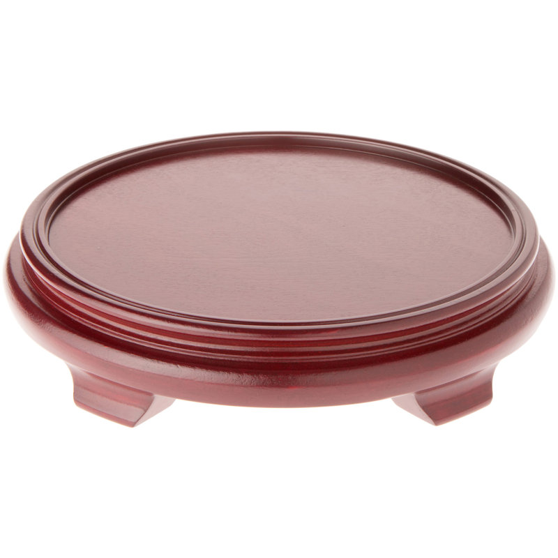 Figurine Bonnavale, Placage de bois rouge, H 2,25 po x l 11,75 po x P 11,75 po