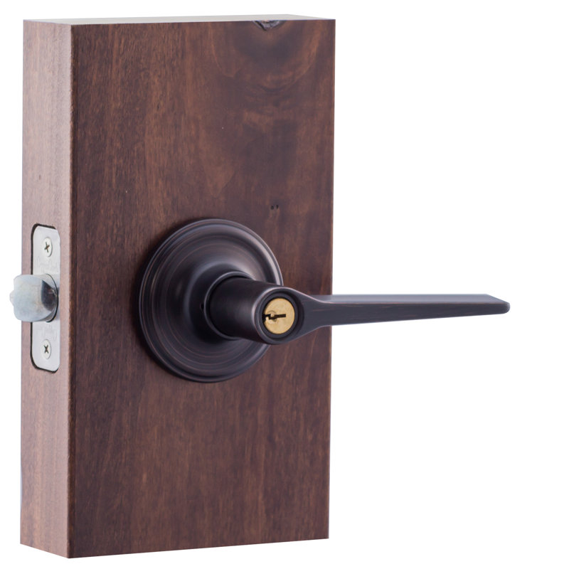 Levier de porte clé moderne mid-century Residential, Bronze toscan