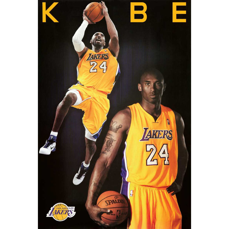 LA Lakers Lithograph print of Kobe Bryant Black Mamba 11 x 17