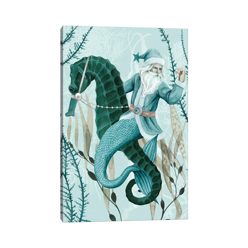 The Sea Santa II by Grace Popp - Wrapped Canvas Print, 45.72cm H x 30.48cm W x 1.91cm D