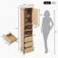 Armoire de salle de bain autoportante de style américain traditionnel, plusieurs options de rangement, poignées dorées, charnières amortissantes et tablettes réglables pour un espace organisé