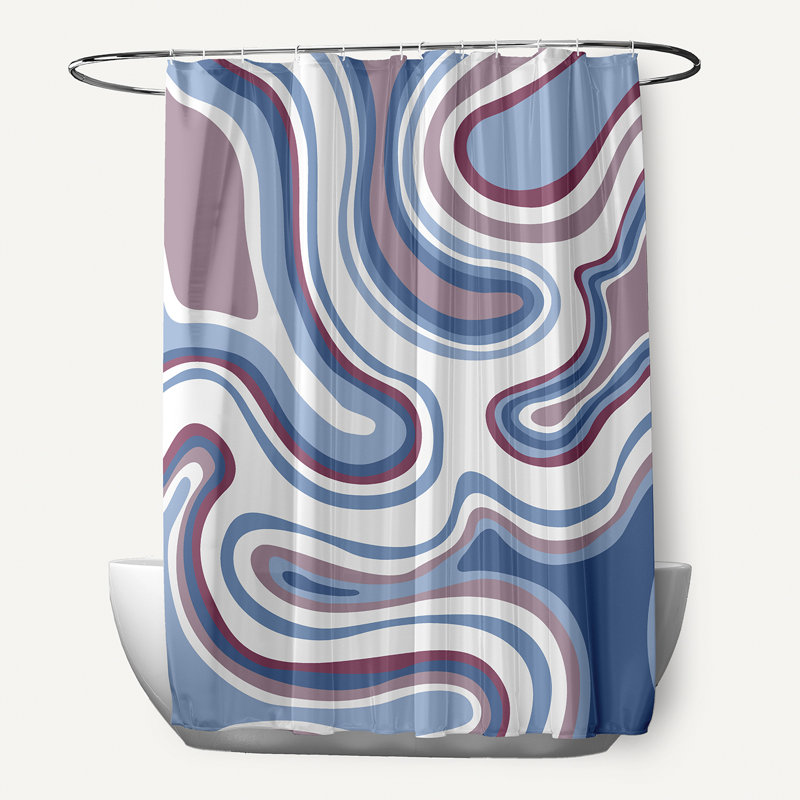 Rideau de douche simple Whitbeck, Lavande