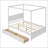 Wood Canopy Bed with two Drawers-2084855143