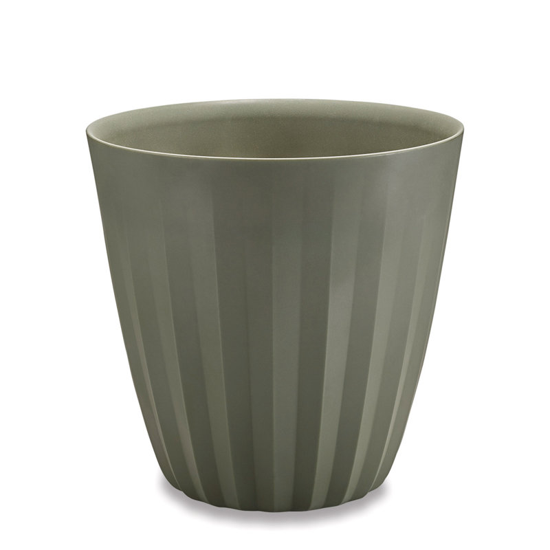Pot à fleurs moderne Crescent Garden Pleat, Olive, H 27 po x l 23 po x P 23 po