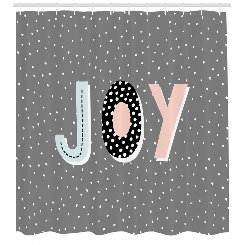 Joy Shower Curtain Set + Hooks, 70" H x 69" W