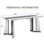 Grande table de salle à manger rectangulaire de 70,9 po, grand bureau imperméable en grain de marbre pour 8 personnes, table de salle à manger familiale de luxe avec pieds réglables
