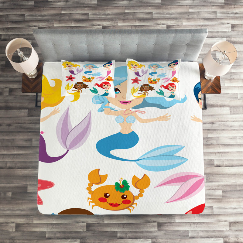 Polyester Coverlet, King Bedspread + 2 Shams