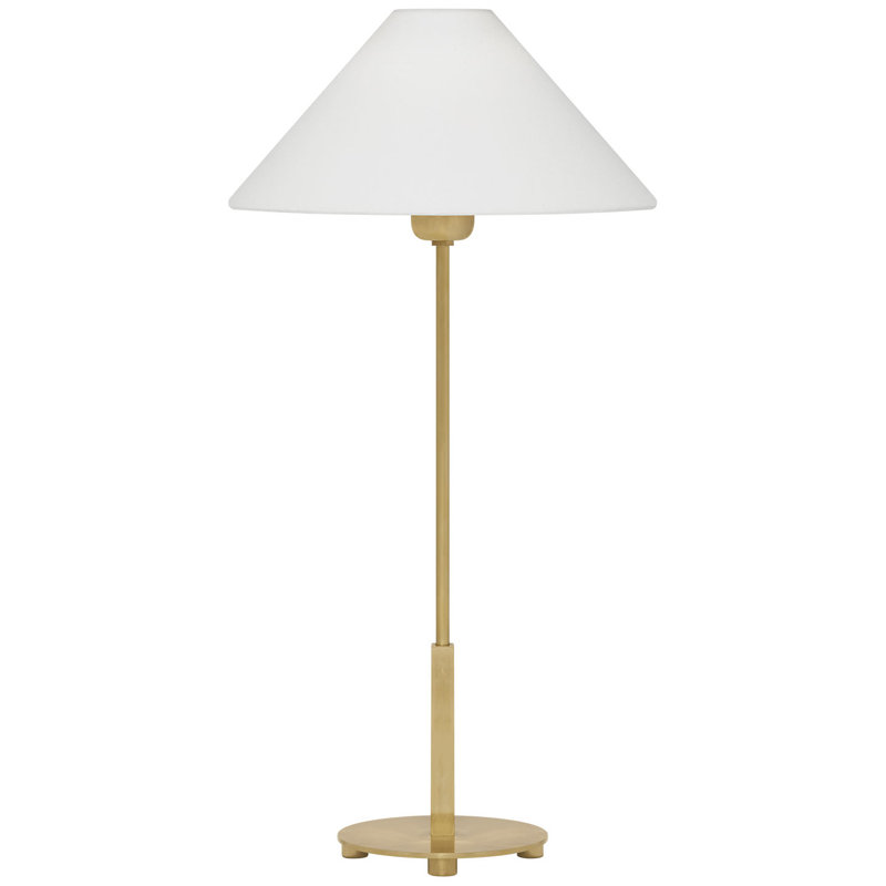 J. Randall Powers Hackney Table Lamp, Hand-Rubbed Antique Brass, Fabric
