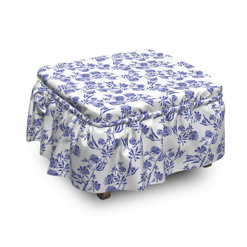 Housse pour repose-pieds posy fleurs