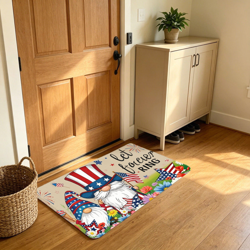 Tapis de bienvenue Patriotic Gnome Let Freedom