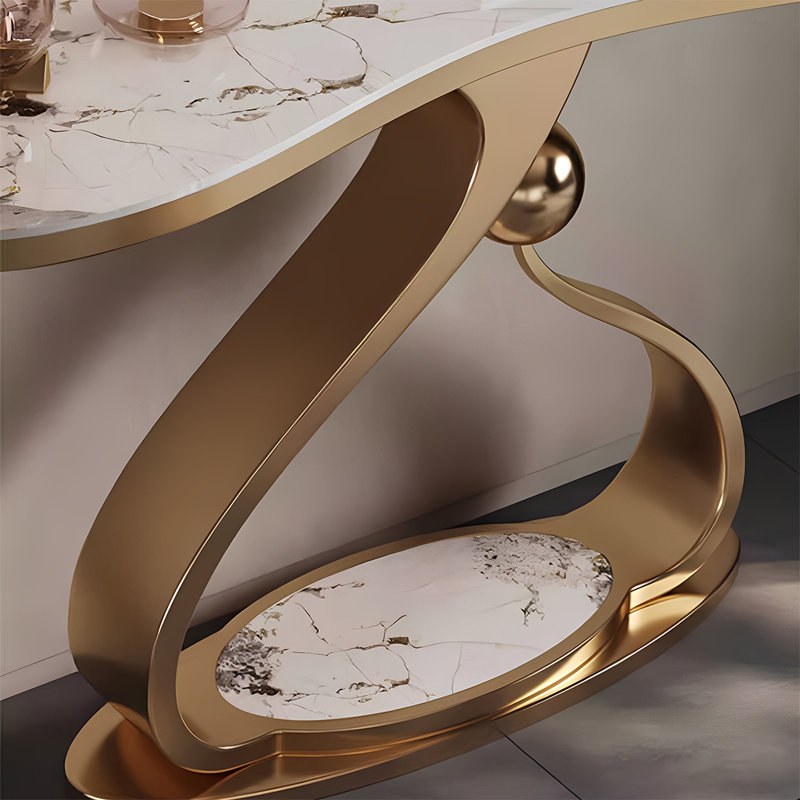 Stainless Steel Console Table, 31.5" H x 47.2" W x 11.8" D
