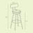 Angelleah Stools with Back, Synthetic Leather-973653301-974126476