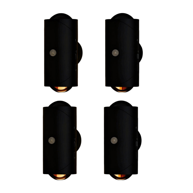 Ensemble de 4 lumières de nuit à capteur de mouvement avec charge USB de type C, montage magnétique et effets de changement de couleur néon vibrant