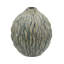 Vase décoratif en céramique marbré D6.5x7.5 "- Ambre et gris anthracite