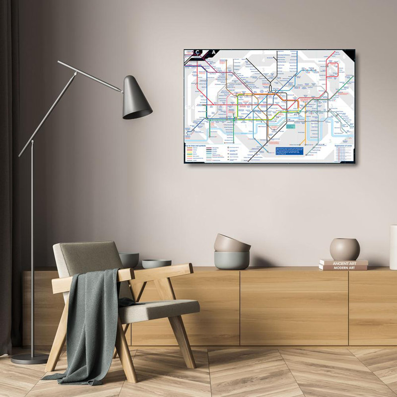 London Underground Map, 16" H x 24" W