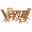 Braham 4 - Person Teak Patio Dining Set with