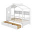 Lit maison avec tiroirs, tablette de rangement-1865102783